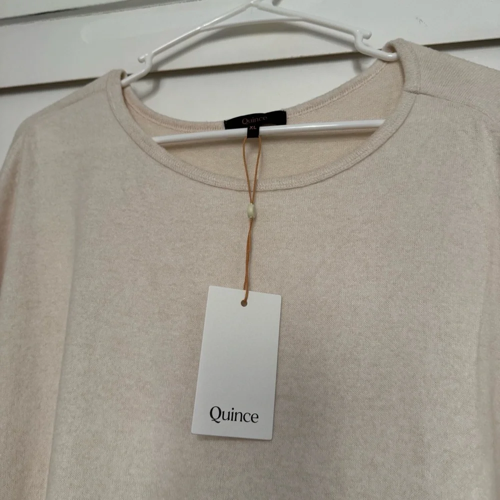 Quince NEW Dolman Brushed Soft Sweater Top Ivory - Picture 3 of 6